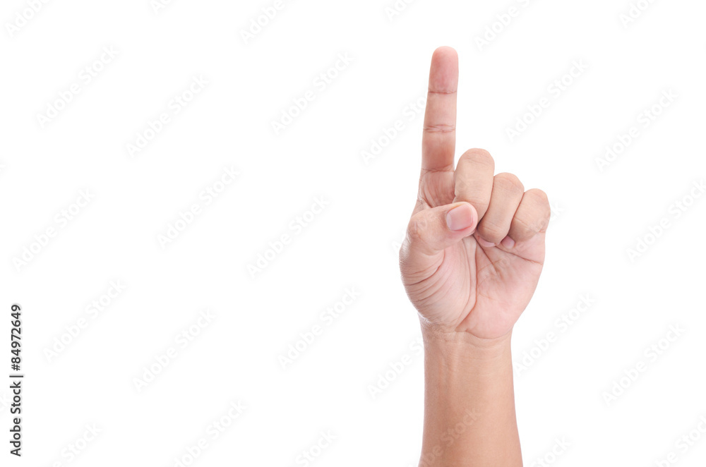 man hand sign isolated on white background man hand sign isolated on white background