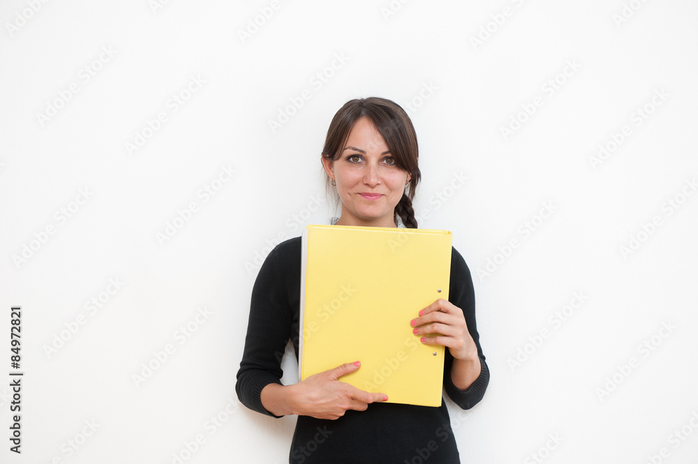 Woman with a folder Woman with a folder