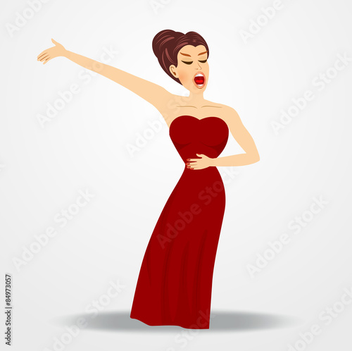 young beautiful opera singer