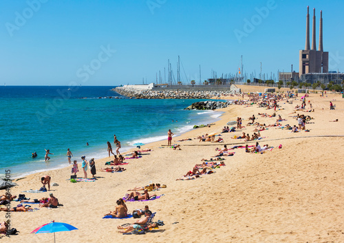 Photography Mediterranean sand beach in Badalona