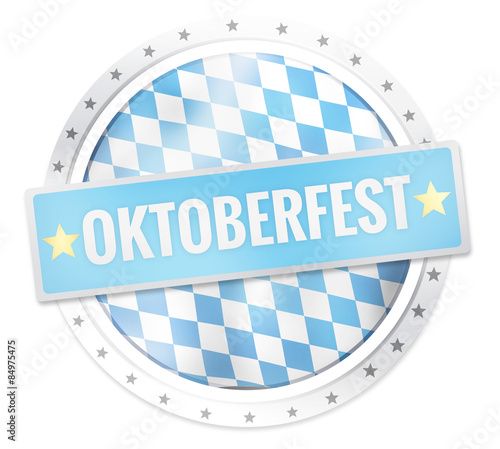 Oktoberfest Round Icon Stars Borders