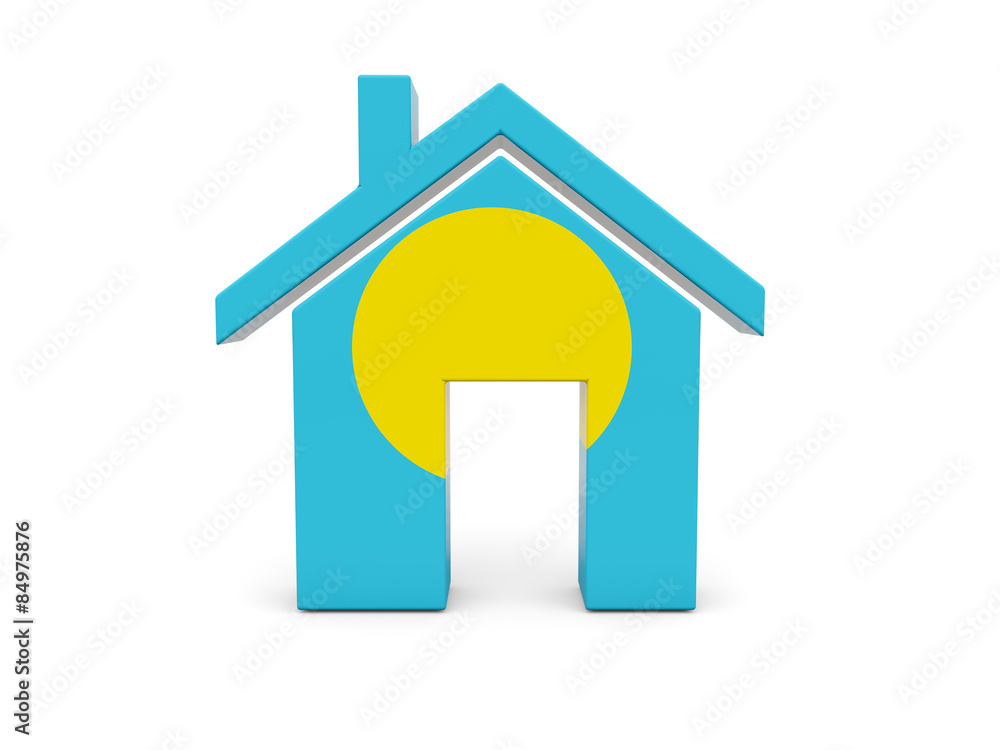 Home with flag of palau Home with flag of palau
