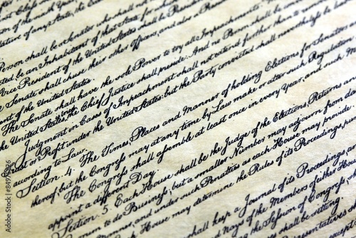 Bild auf Leinwand Calligraphy handwriting on old vintage paper