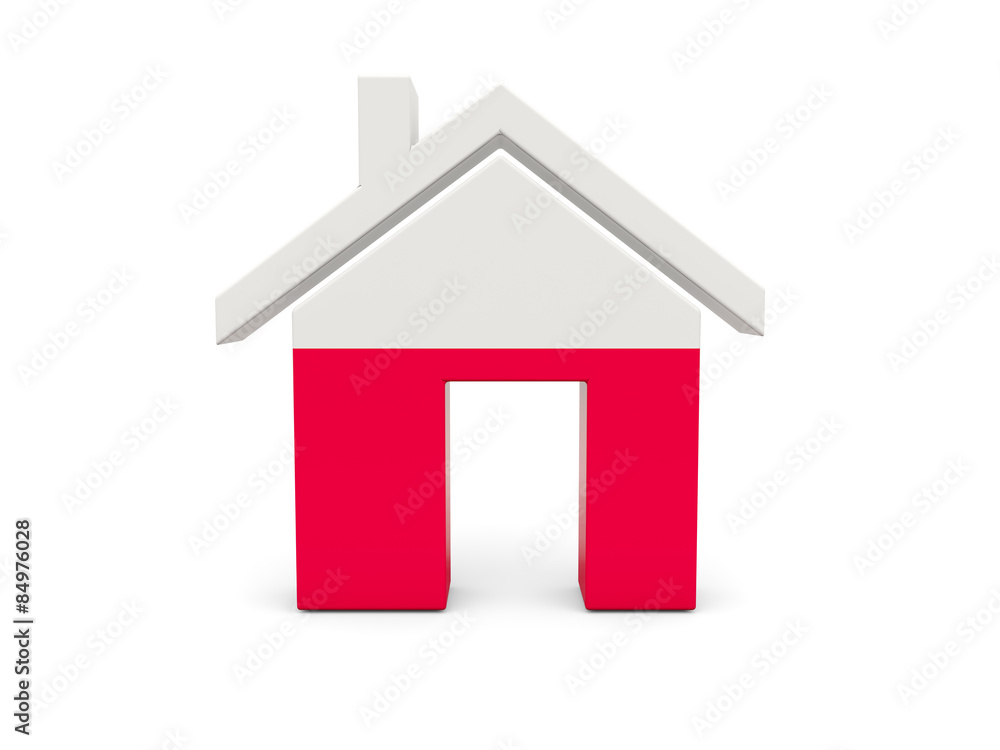 Home with flag of poland Home with flag of poland