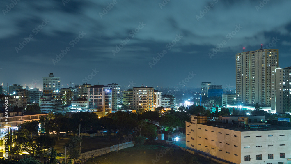 Downtowm Dar Es Salaam at Night