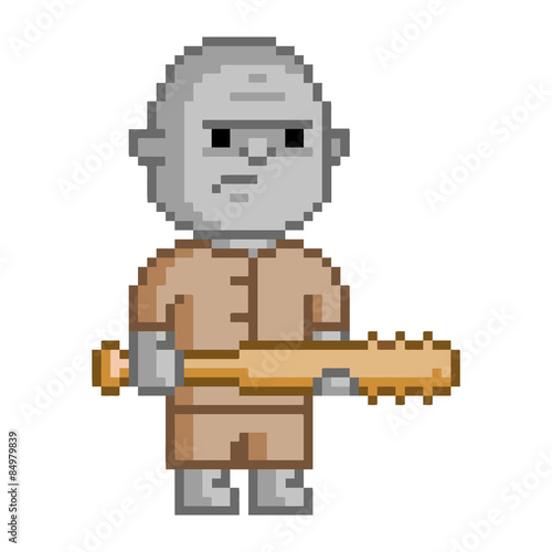 Pixel troll for 8 bit video game 