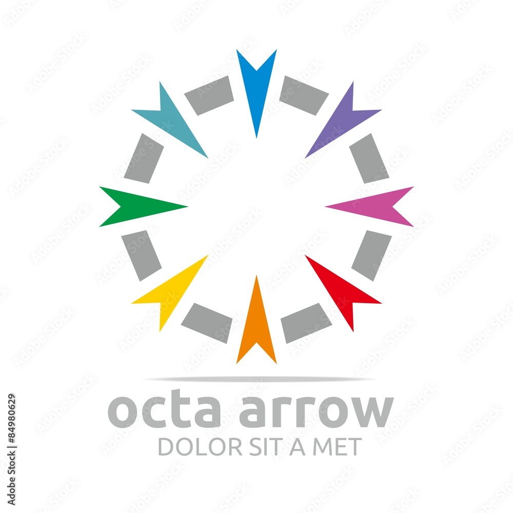 Logo Abstract Circle Arrow Star Design Logo Abstract Circle Arrow Star Design