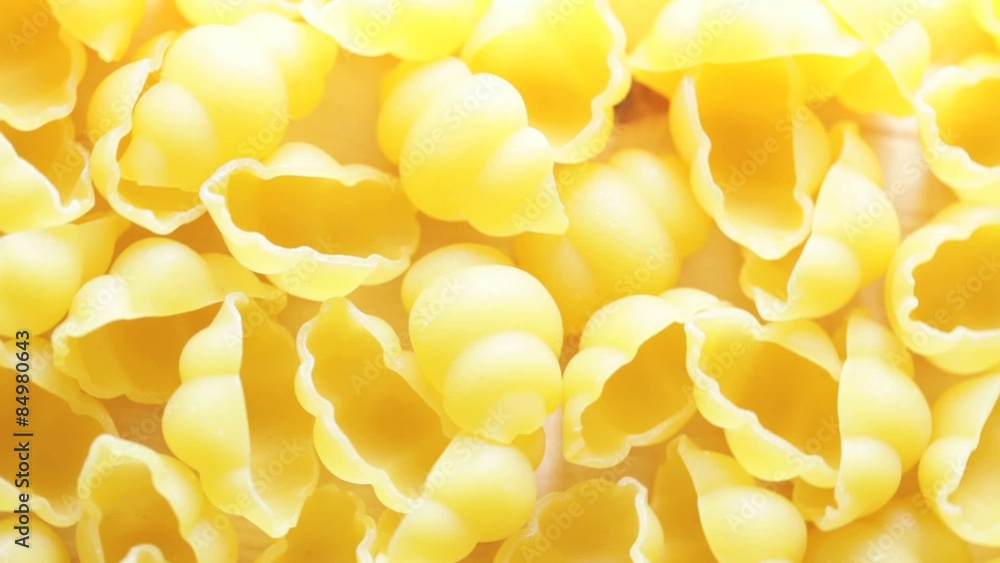 Hd 1080 static: dry pasta at rotating stand - closeup Hd 1080 static: dry pasta at rotating stand - closeup
