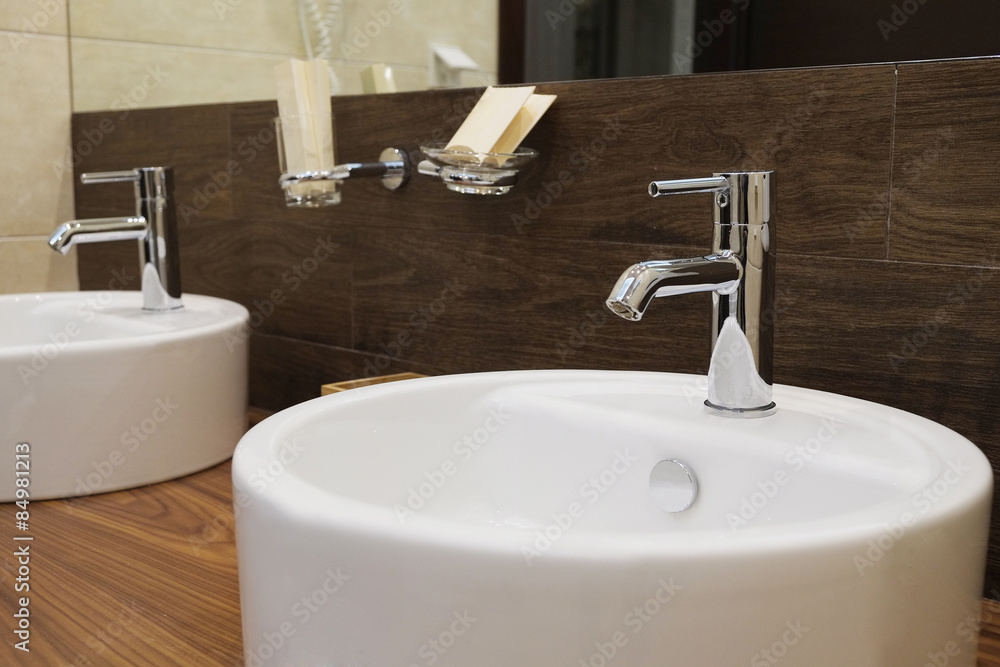 Fototapeta premium Interior of a hotel bathroom