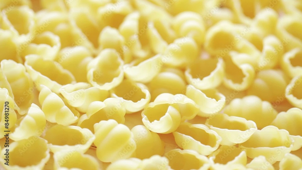 Hd 1080 static: dry pasta at rotating stand - closeup Hd 1080 static: dry pasta at rotating stand - closeup
