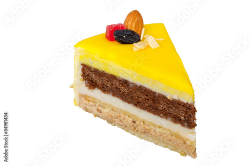  piece of cake on a white background