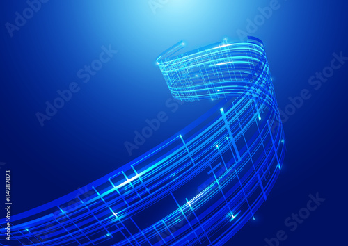 Abstract Technology Blue Background
