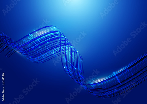 Abstract Technology Blue Background