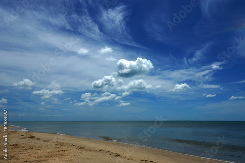 blue sky with cloud closeup