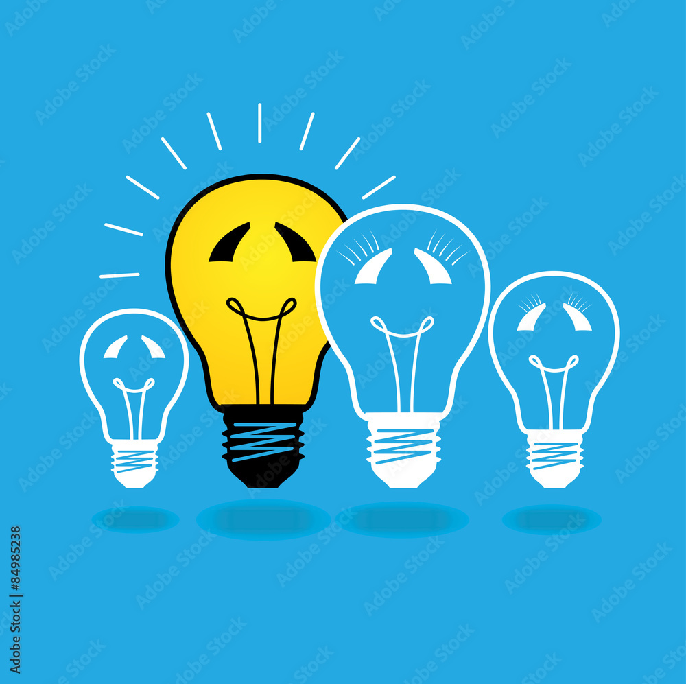 lightbulb family concept - vector illustration lightbulb family concept - vector illustration