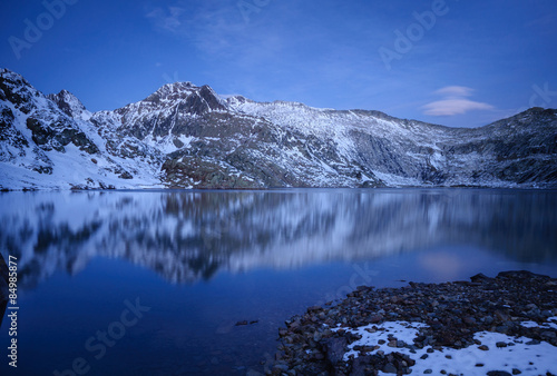 Mountain Lake at dawn (Certascan, Pyrenees). 