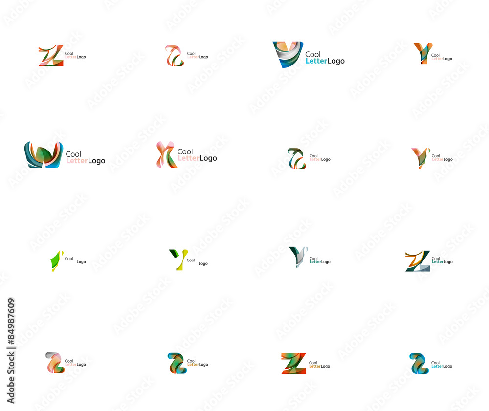 Obraz premium Set of universal company logo ideas, business icon collection