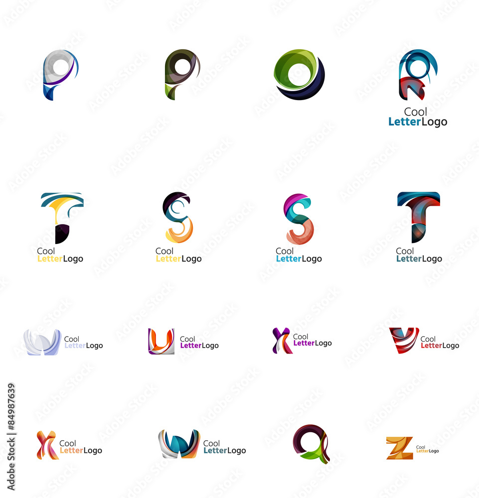 Set of universal company logo ideas, business icon collection Set of universal company logo ideas, business icon collection