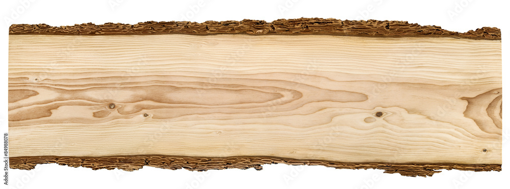 Obraz premium Ładna drewniana deska na białym tle