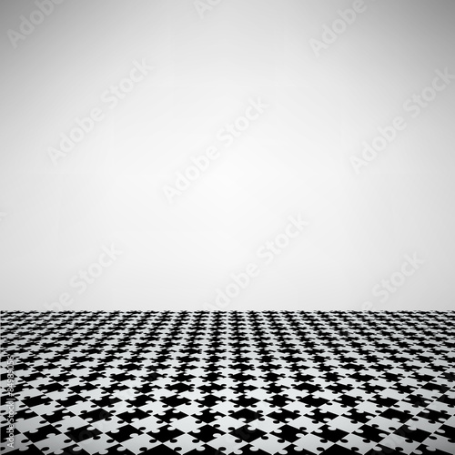 Puzzle surface scene. Abstract floor mosaic design. Vector