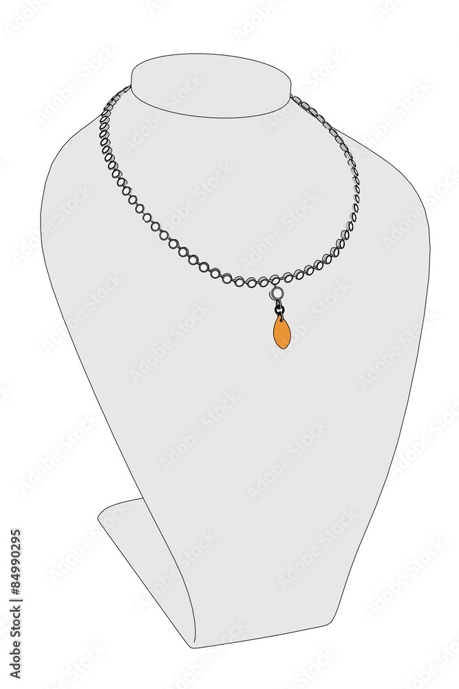 2d cartoon image of necklace jewel 2d cartoon image of necklace jewel