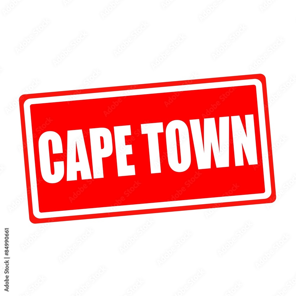 Cape town white stamp text on red backgroud Cape town white stamp text on red backgroud