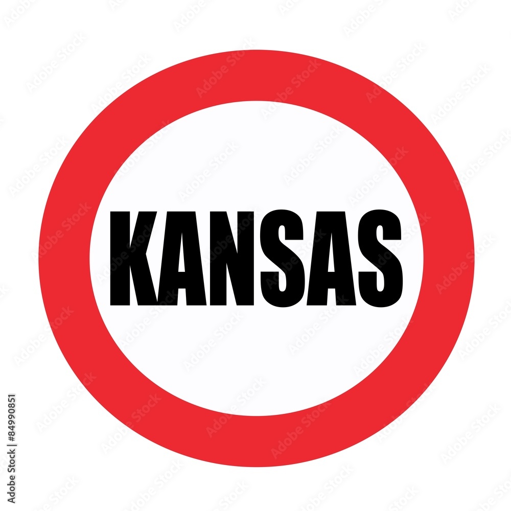 Kansas black stamp text on white Kansas black stamp text on white