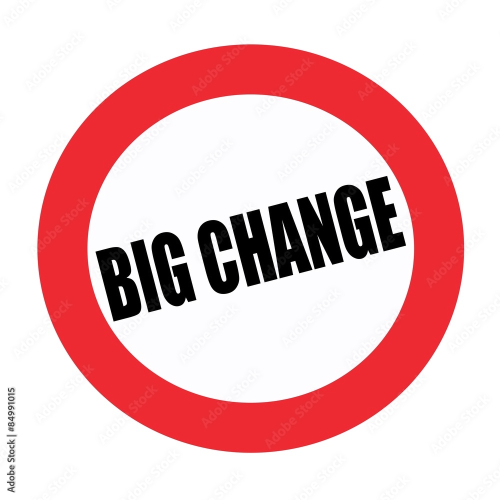 Big change black stamp text on white Big change black stamp text on white