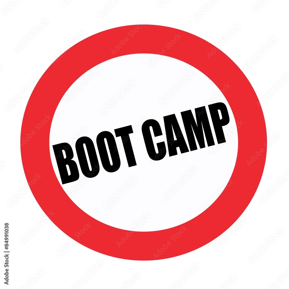 Boot camp black stamp text on white Boot camp black stamp text on white