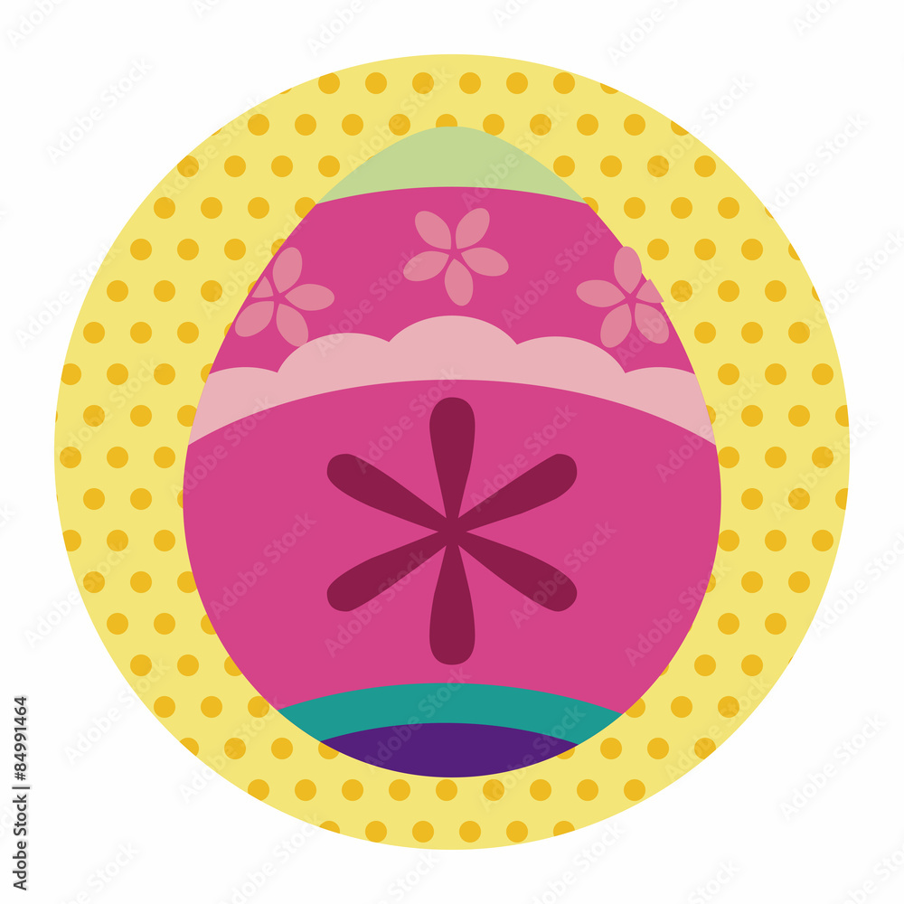 Fototapeta premium easter egg flat icon elements background,eps10