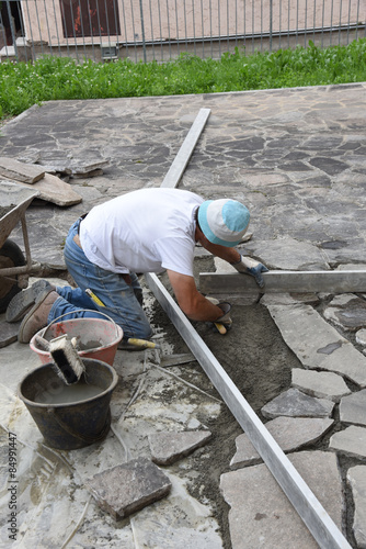 muratore lavoro persone cemento edilizia edile photo