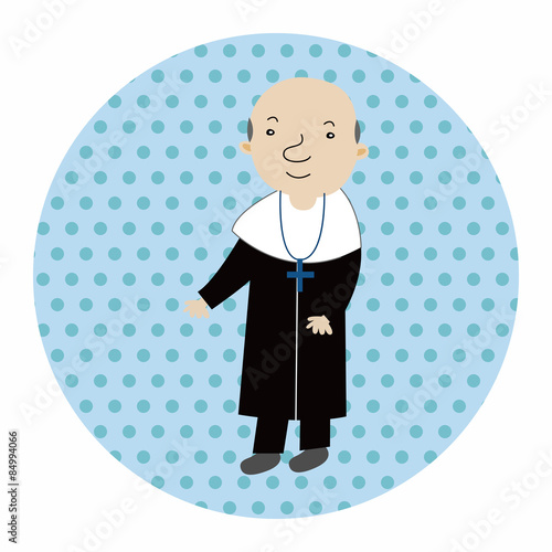 pastor and nun theme elements vector,eps