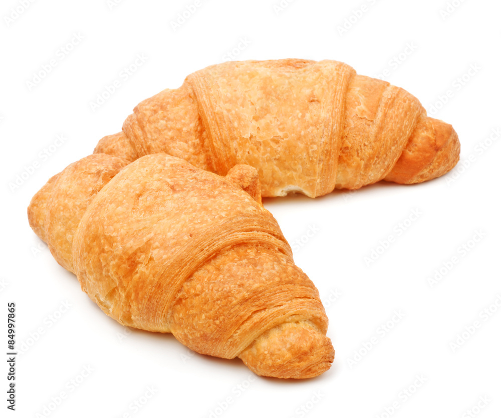 two fresh croissant