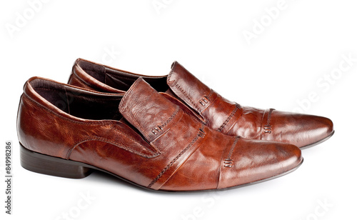 brown shoes pair