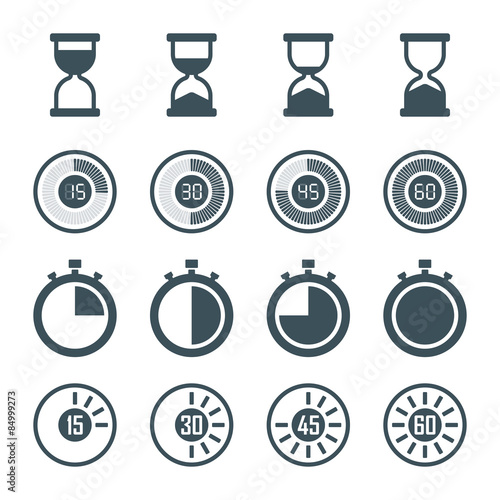 timer icon set