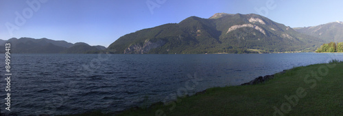 Panorama vom Wolfgangsee mit Blick auf den Schafberg