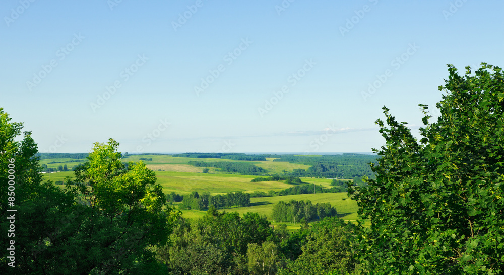 aerial view rural landscape