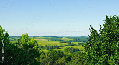 aerial view rural landscape