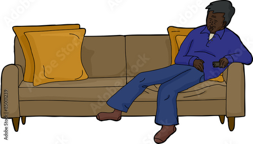 Person Asleep on Couch