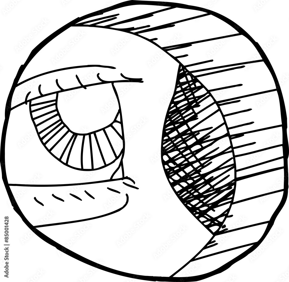 Outline of Eye in Hole Outline of Eye in Hole