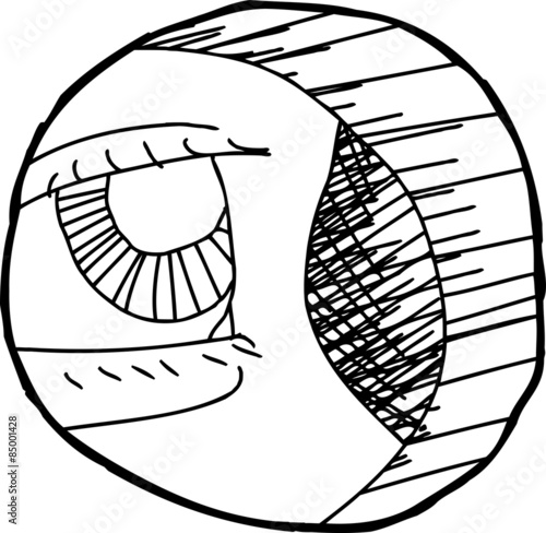Outline of Eye in Hole