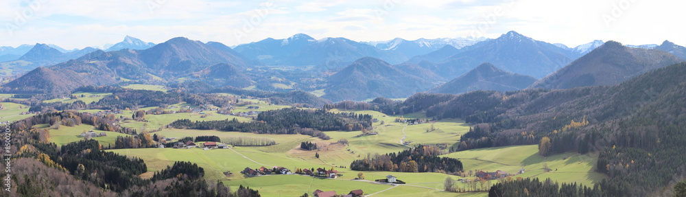 Panoramablick von Nockstein auf die Salzkammergutberge