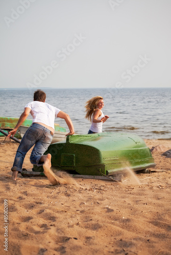 young couple fun