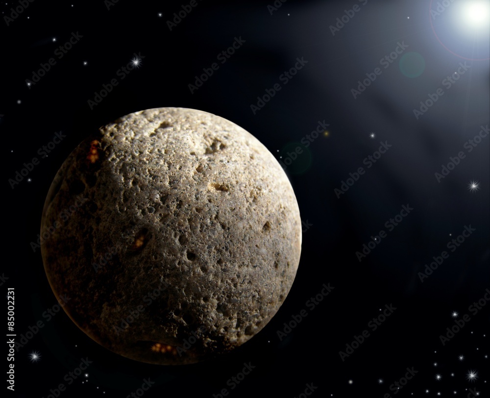 Fototapeta premium Little planet. Photo collage small planet in space.