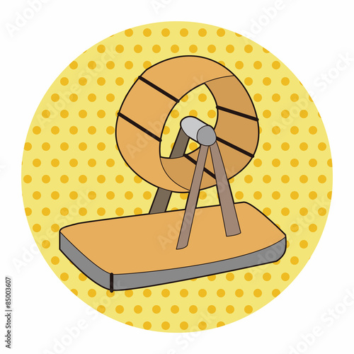 Pet exercise wheel theme element vector,eps10