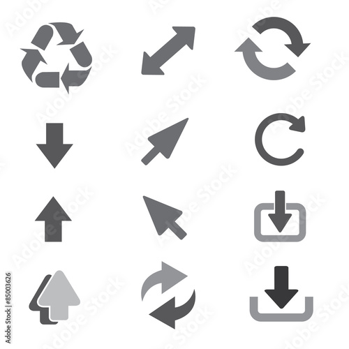 arrow set icon sign vector
