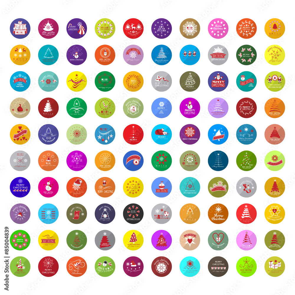 Flat Christmas Icons And Elements Set - Isolated On White Background - Vector Illustration, Graphic Design Editable For Your Design Flat Christmas Icons And Elements Set - Isolated On White Background - Vector Illustration, Graphic Design Editable For Your Design