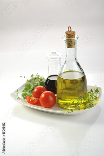 olive oil, balsamic vinegar