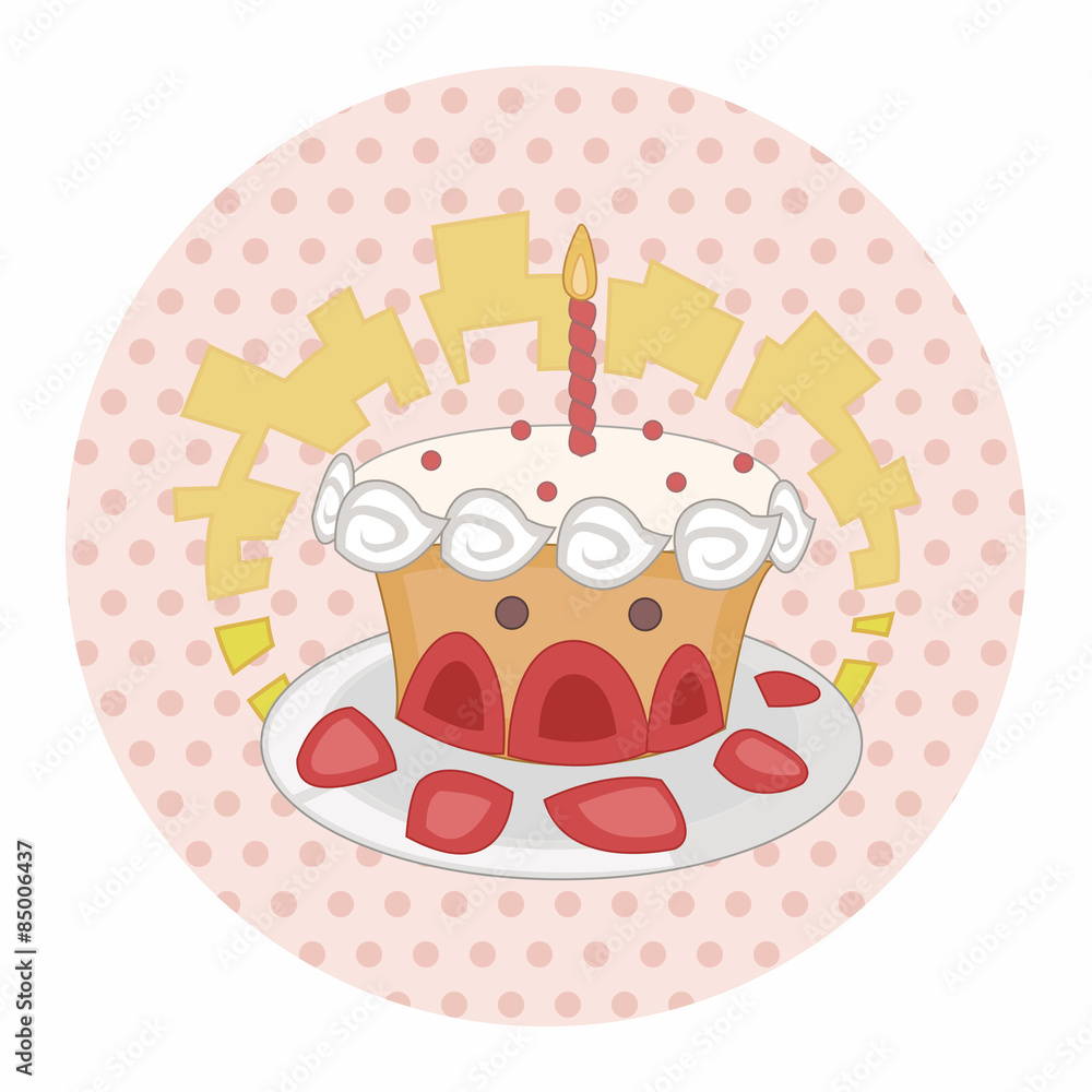 decorating cake flat icon elements background,eps10 decorating cake flat icon elements background,eps10