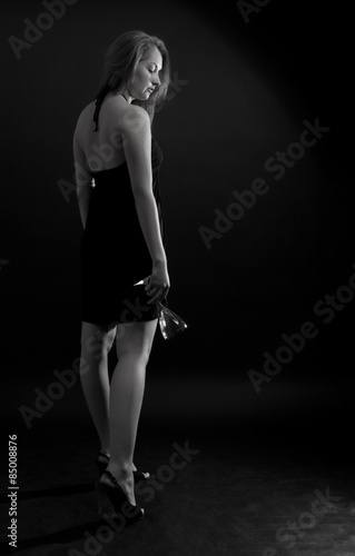 beautiful girl with empty glass